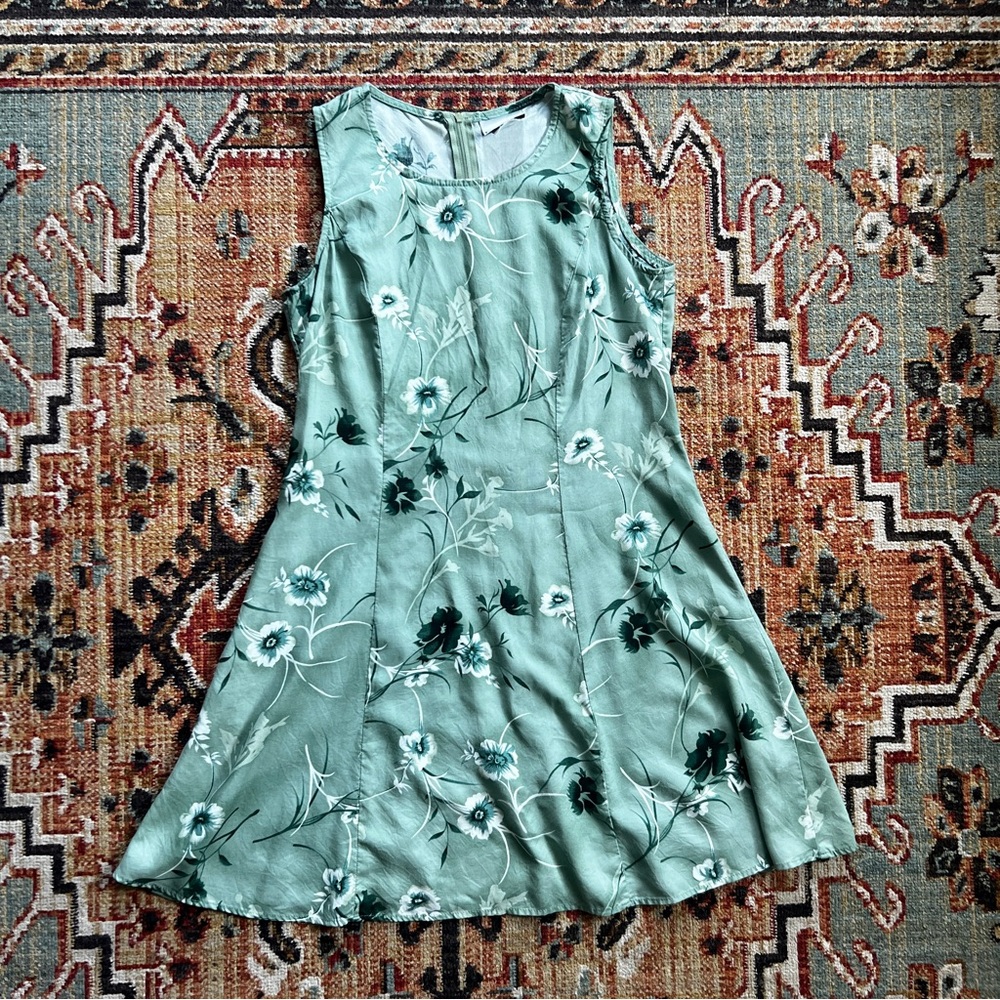 Floral Green Dress